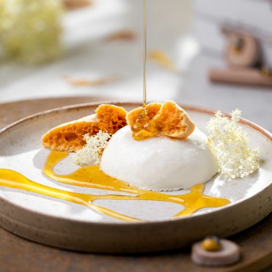 Honeycomb Panna Cotta