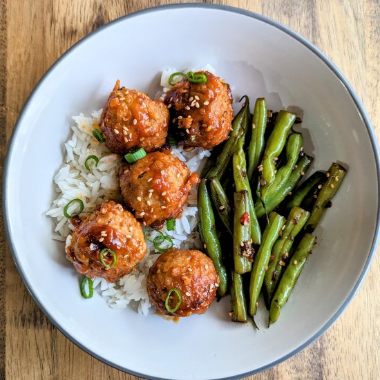 Slow Cooker Spicy Korean Meatballs