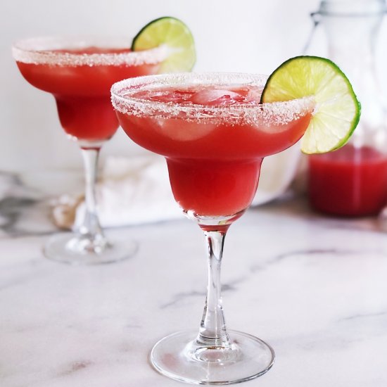 Super Easy Watermelon Margaritas