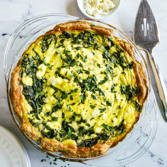 Puff Pastry Quiche (vegetarian)