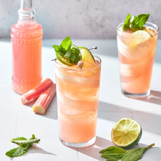 Ginger Rhubarb Gin Cocktail