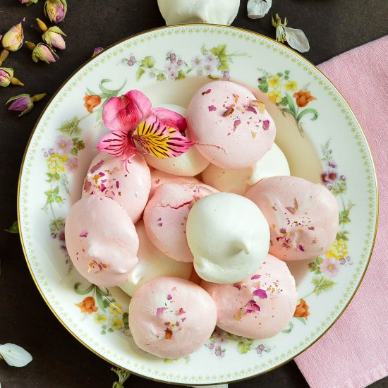 Rosewater Meringues