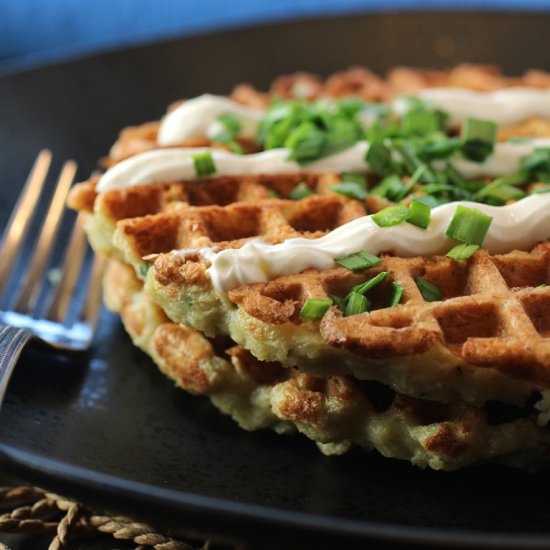 Crispy potato waffles