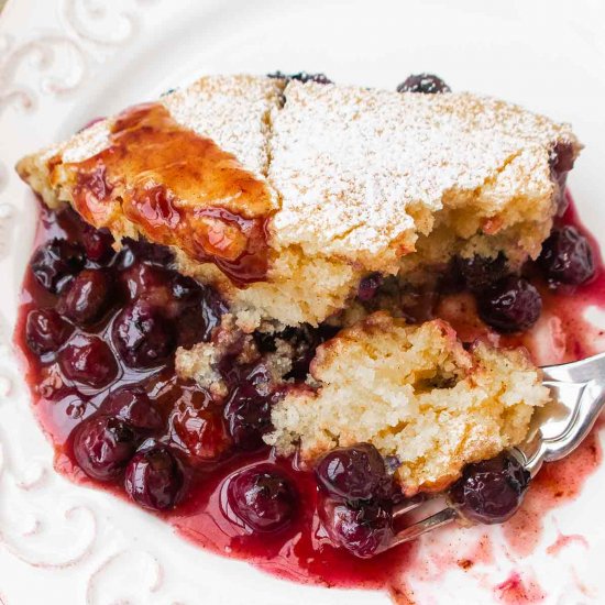 Gluten Free Blueberry Pudding Cake