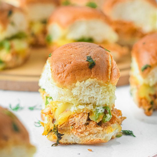 Buffalo Chicken Cheddar Sliders