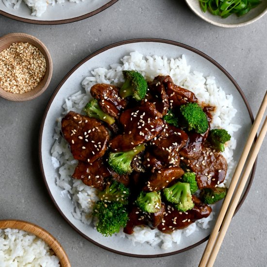 Quick Caramelized Pork and Broccoli