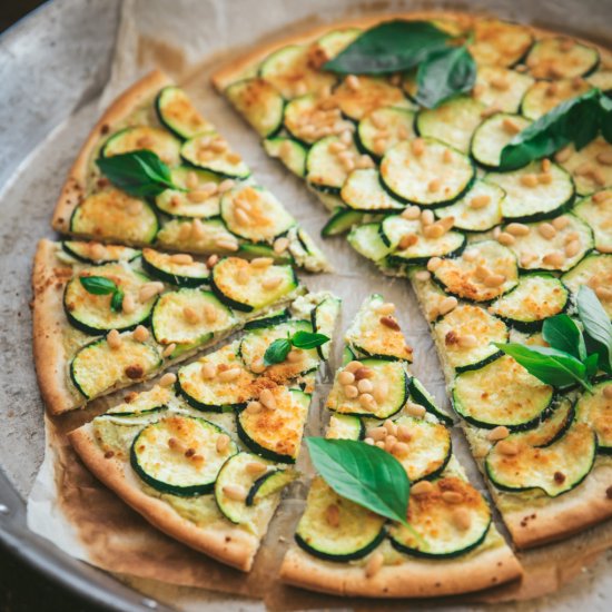 Zucchini Ricotta Pizza