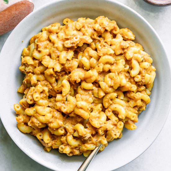 Vegan Sweet Potato Mac and Cheese