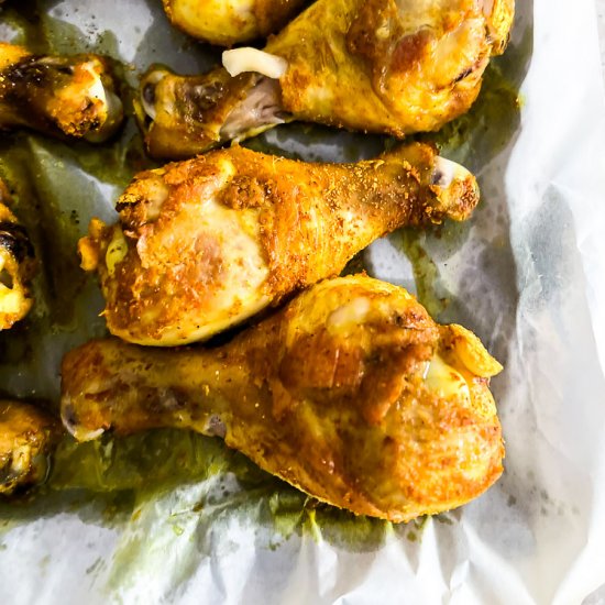 Roasted Curried Chicken Drumsticks