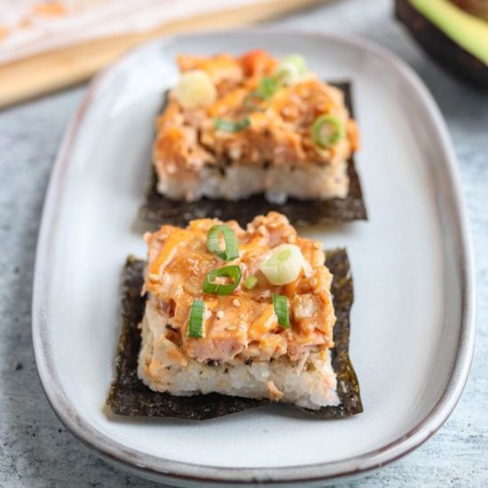 Salmon Sushi Bake