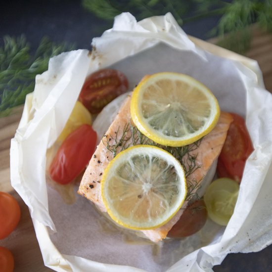 Salmon en papillote