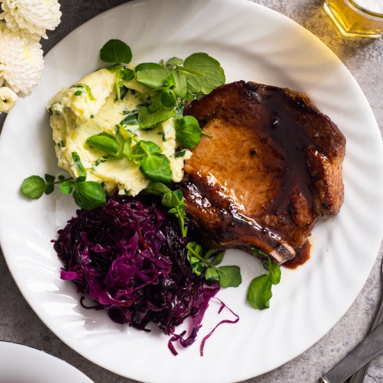 Vanilla Bourbon Pork Chops