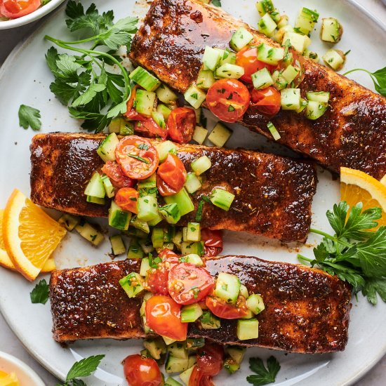 Sheet pan salmon