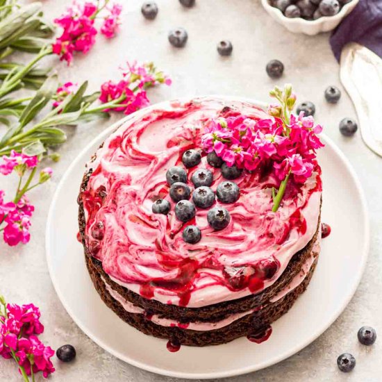 Blueberry Chocolate Cake