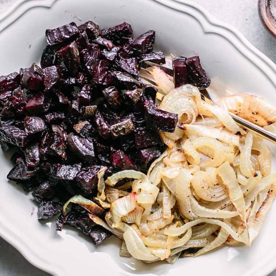 Roasted Beets and Onions