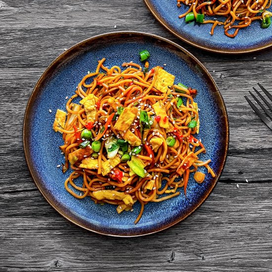 Indian Style Egg Chow Mein Recipe