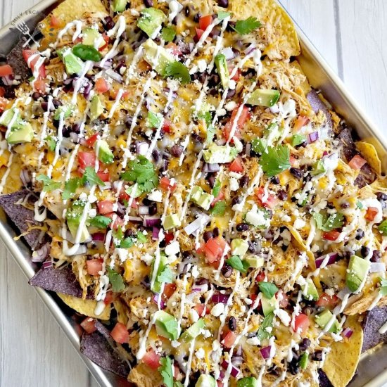 Tequila Lime Chicken Nachos