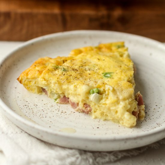 Crustless Ham and Cheese Quiche