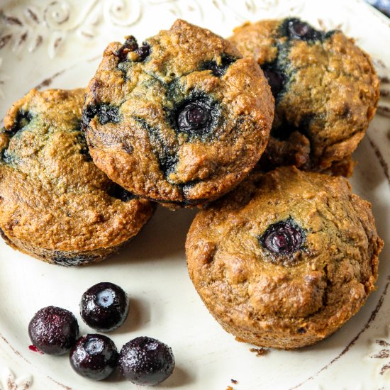 Almond Flour Blueberry Muffins