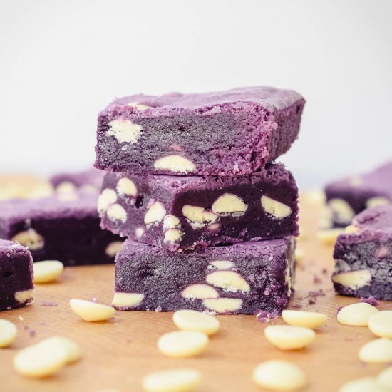 Fudgy Ube Brownies