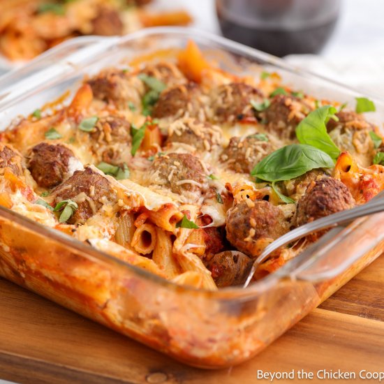 Meatball Pasta Bake