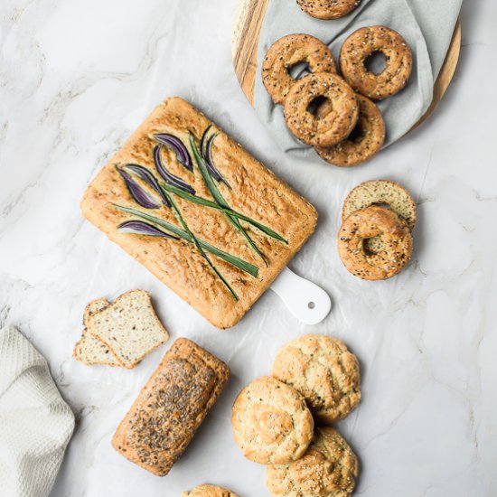 Keto Tahini Bread 4 Ways