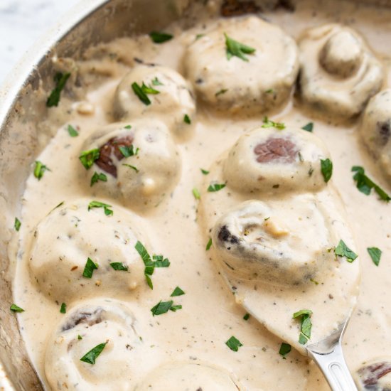 Creamy Garlic Mushrooms