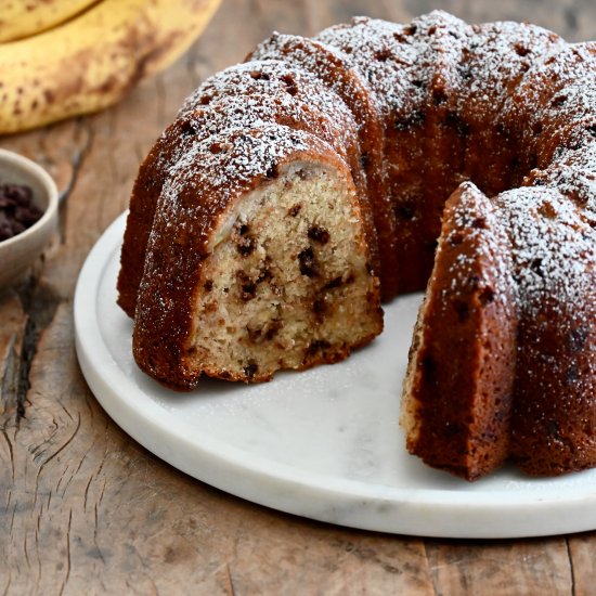 Banana Chocolate Chip Bundt Cake