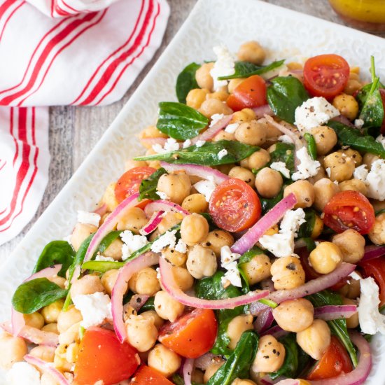 Greek Marinated Chickpea Salad