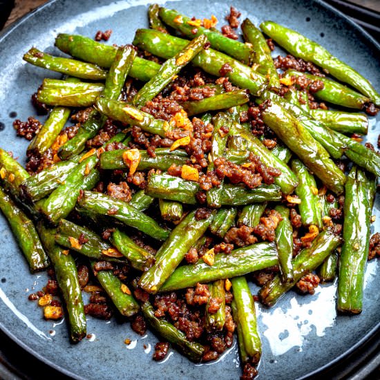 Chinese Green Beans and Ground Beef