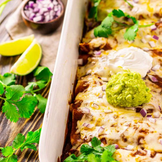 Shredded Beef Enchiladas