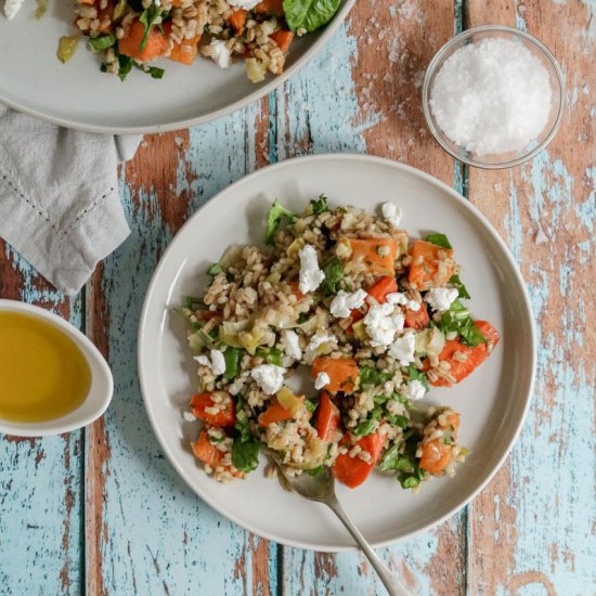 Butternut and barley salad