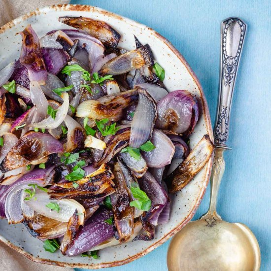 Oven Roasted Red Onions