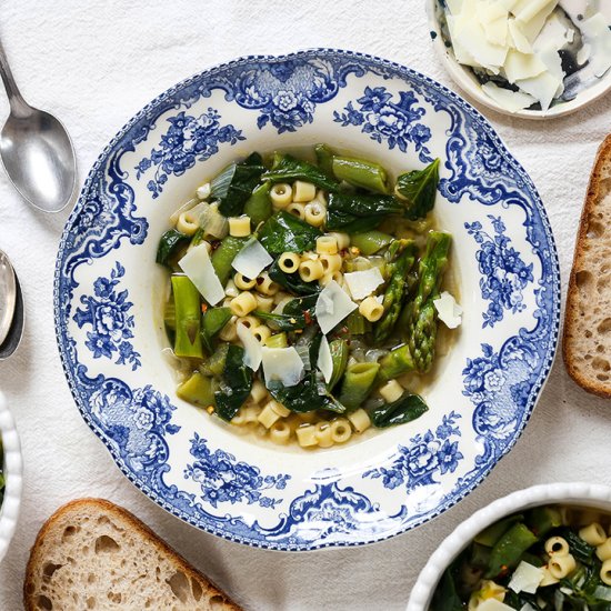 Spring Green Minestrone Soup