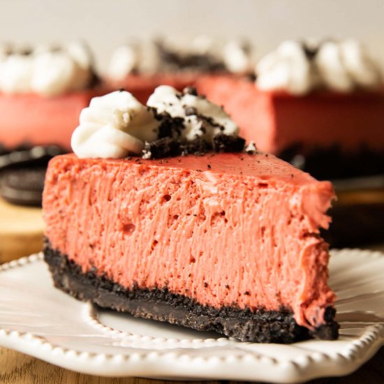 Red Velvet Oreo Cheesecake