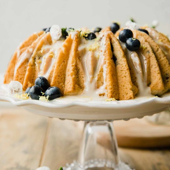 Vegan Lemon Blueberry Cake