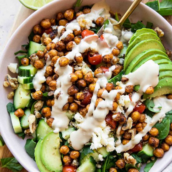 Crispy Chili Lime Chickpea Salad