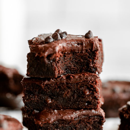 Healthy Fudgy Tahini Brownies