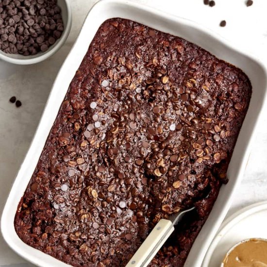 Chocolate Baked Oats Peanut Butter