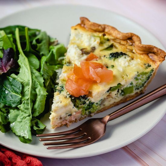 Salmon Broccoli Quiche