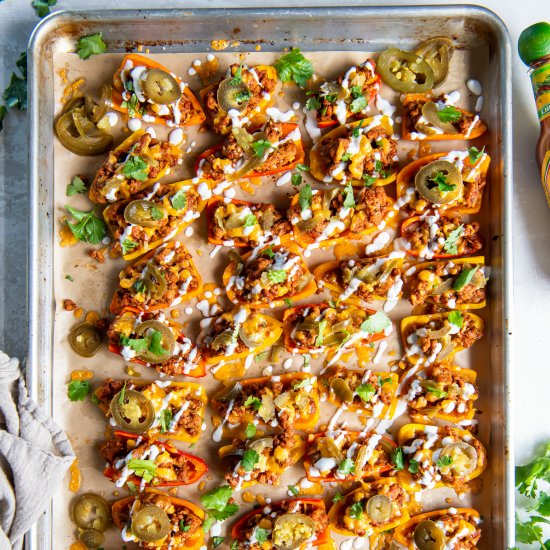 Mini Bell Pepper Nachos