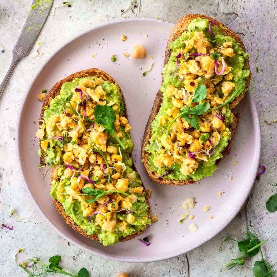 High Protein Vegan Avocado Toast