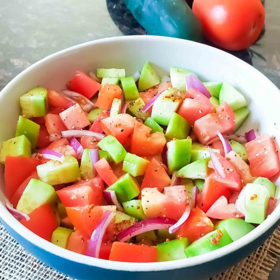 Balsamic Cucumber Tomato Salad