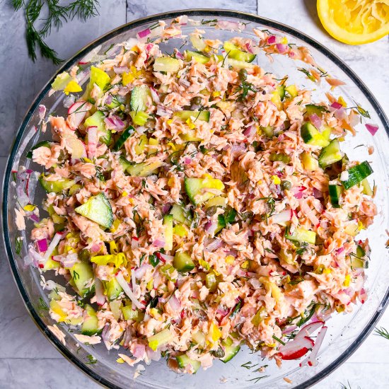 Salmon Salad (With Lemon & Dill)