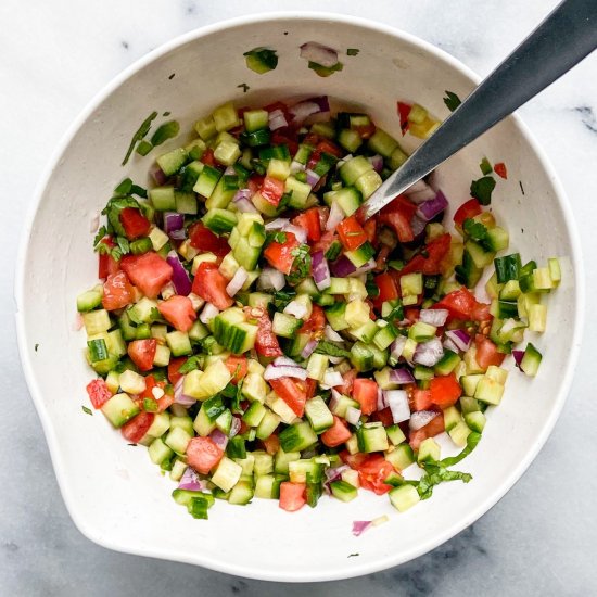 Indian Cucumber and Tomato Salad