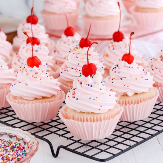 Mexican Pink Cupcakes