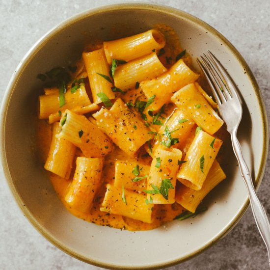 Roasted Red Pepper Rigatoni