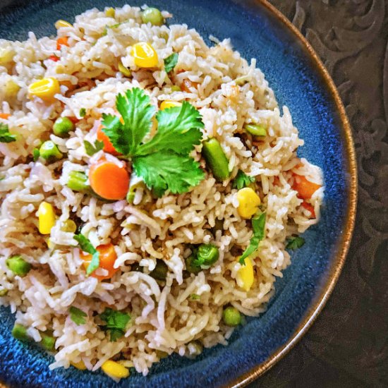 Brown Rice Vegetable Pilaf / Pulao