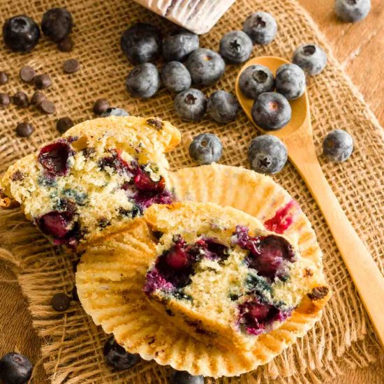 Blueberry Chocolate Chip Muffins