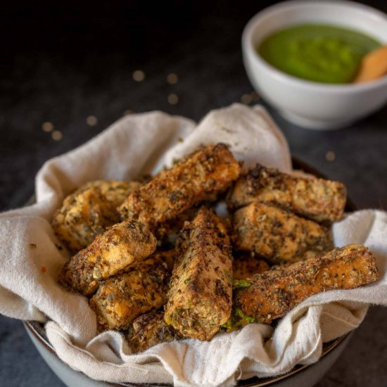 Crispy Air Fryer Tofu Nuggets